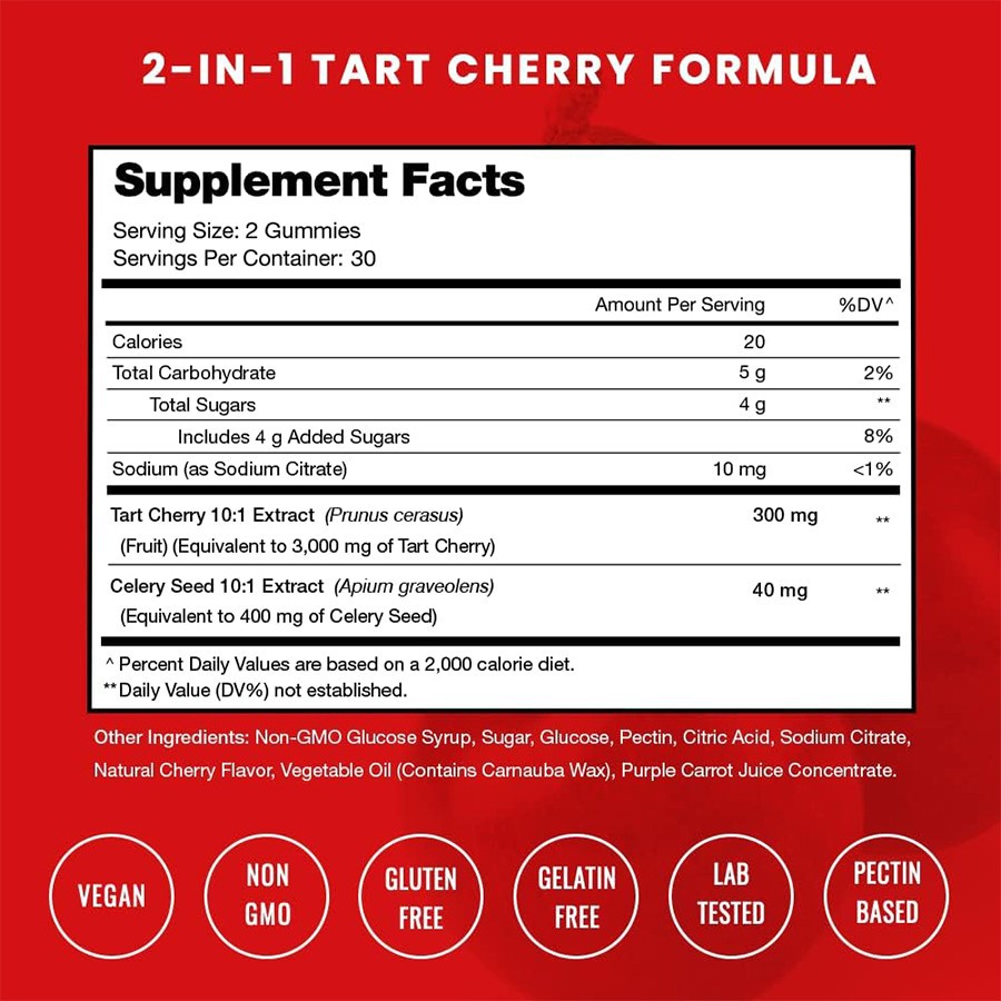 Tart Cherry & Celery Seed Vegan Gummies Natural Support For Uric Acid Health Antioxidant Defense And Daily Wellness​ suppliers
