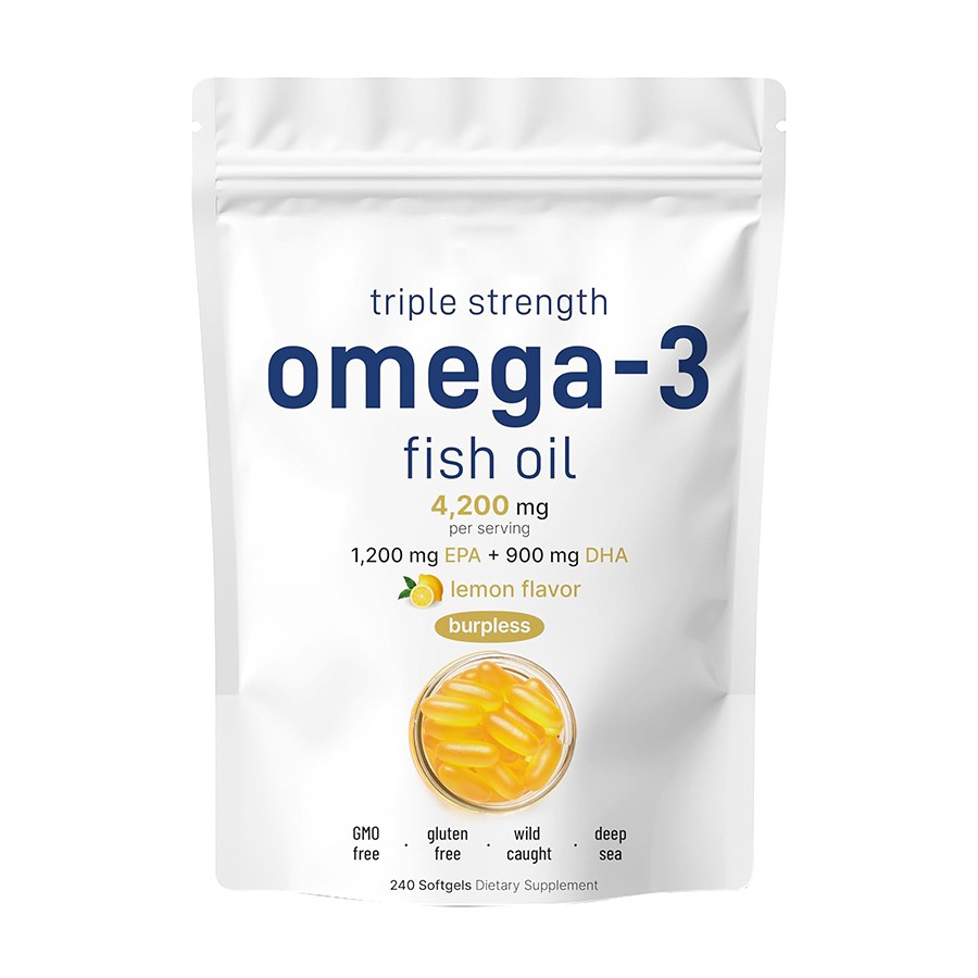 Trīskāršā stipruma Omega 3 zivju eļļa ar mikrosastāvdaļām, vitamīnu eņģeļi